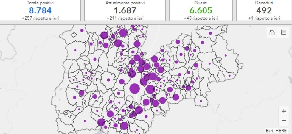 Coronavirus in Trentino, un morto a Contà